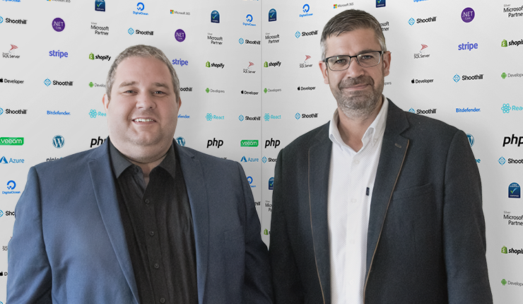 Mike Davis Head of IT Services and Simon Jeavons Managing Director