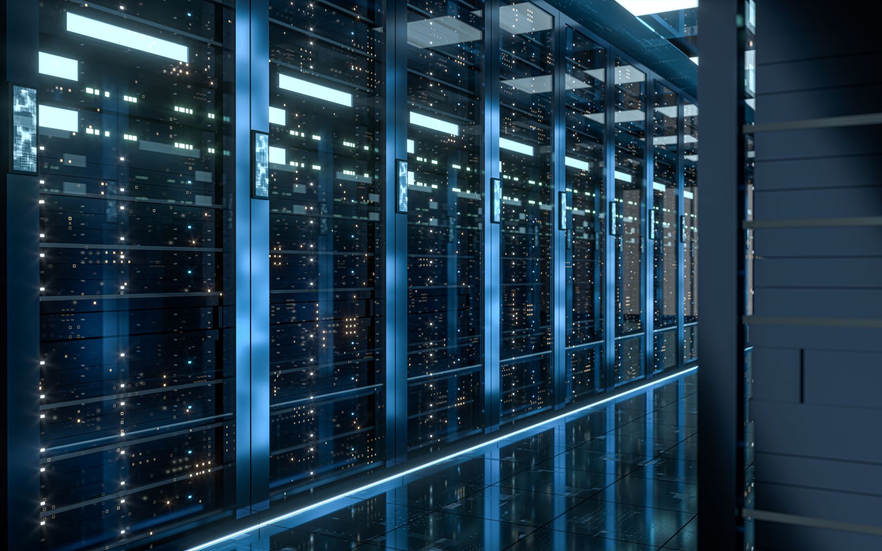 Server Racks In A Computer Network Room Original 1375488