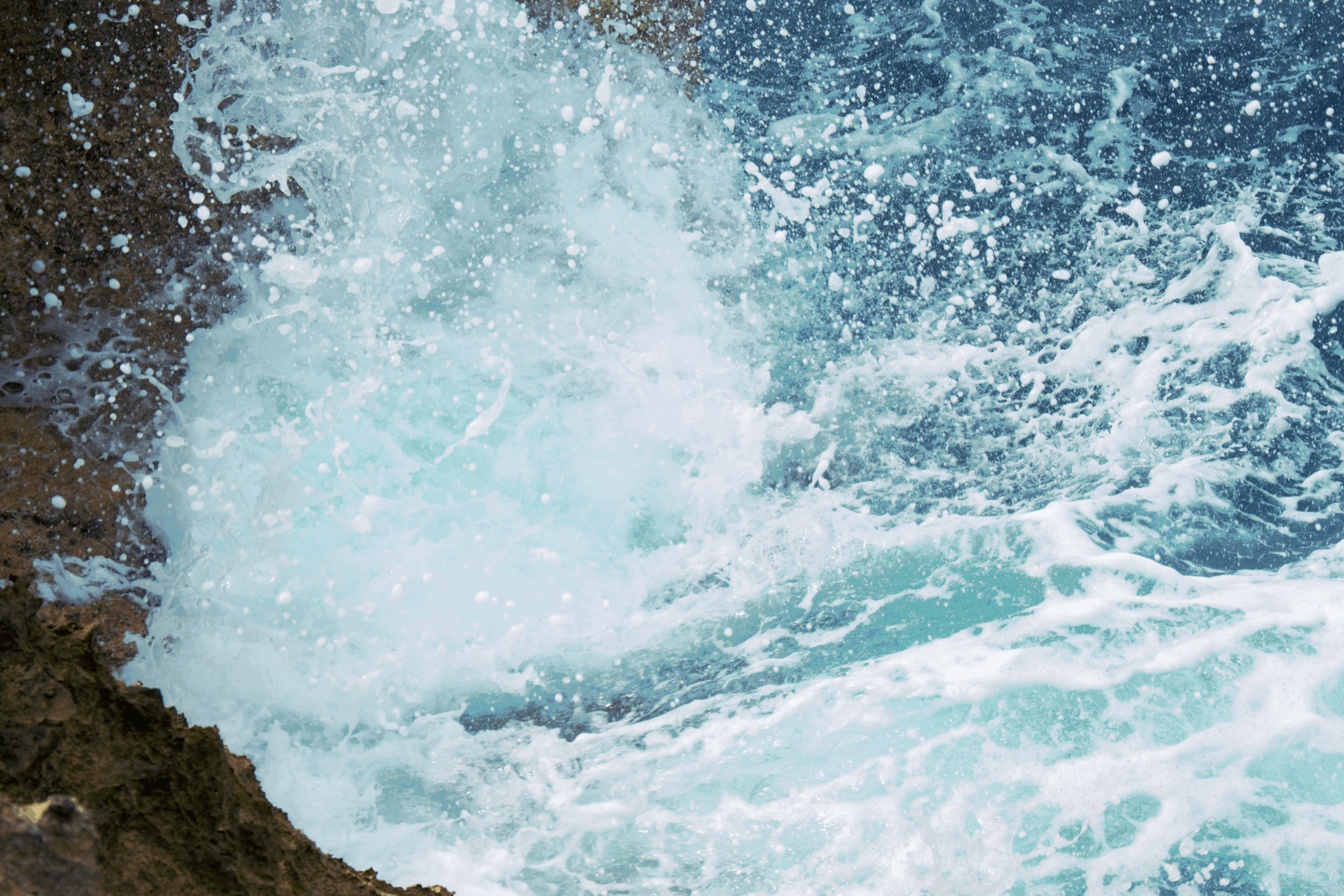 Waves Splash On A Rocky Shore Original 1278956